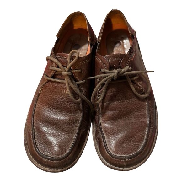 Clarks Unstructured Shoes Oxfords Mens 10M Brown Leather Comfort Lace Up Shoe main image 4